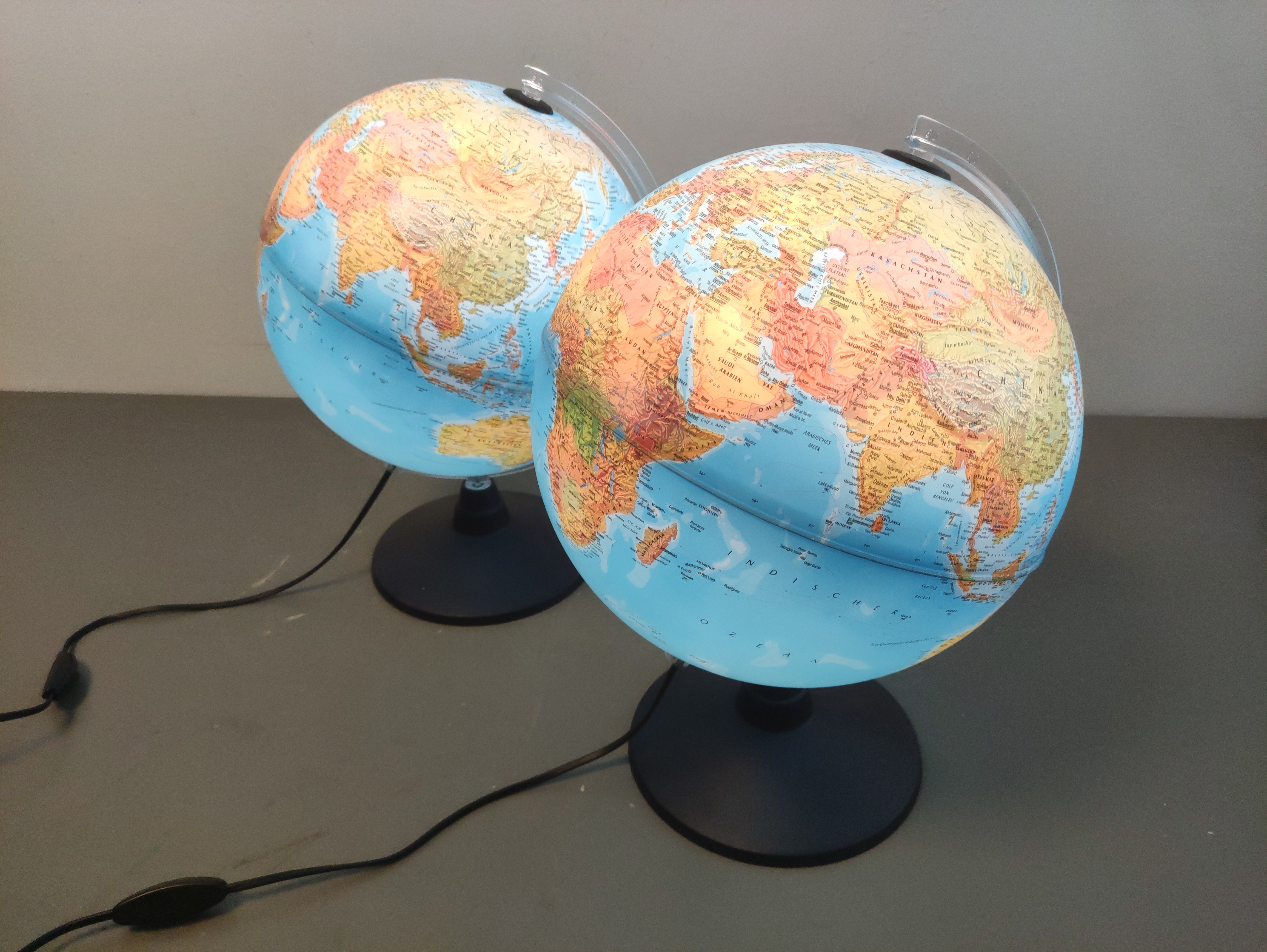 globo terraqueo deco plast luz alt 41 o20 2u